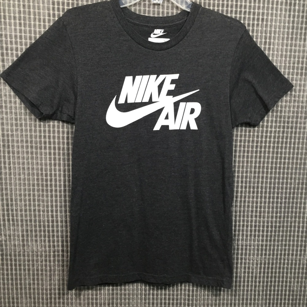 Nike Air‎ Mens T-Shirt Small Dark Grey Heather Graphic Logo Short Sleeve Tee
